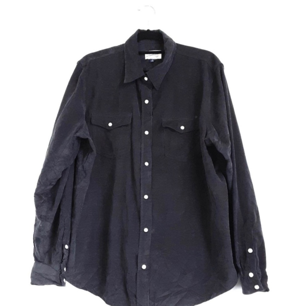 Women Corduroy Button Front Shirt